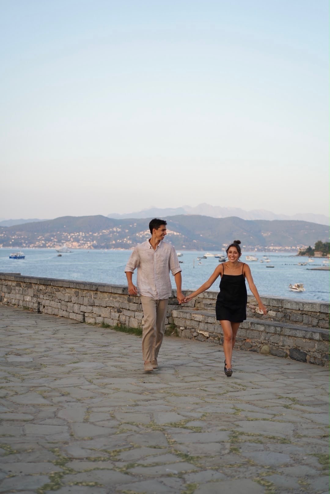 Walking the sea wall in Portovenere